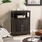MDF Bathroom Storage Cabinet with Shutter Doors and Adjustable Shelves